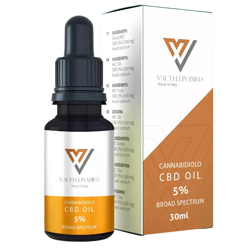 Óleo de Cânhamo CBD 5% 1500 mg Full Spectrum com MCT - 30ml